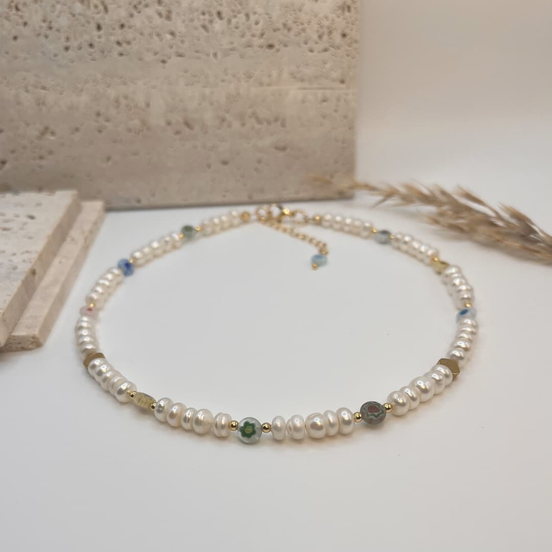 Murano & Pearl Necklace