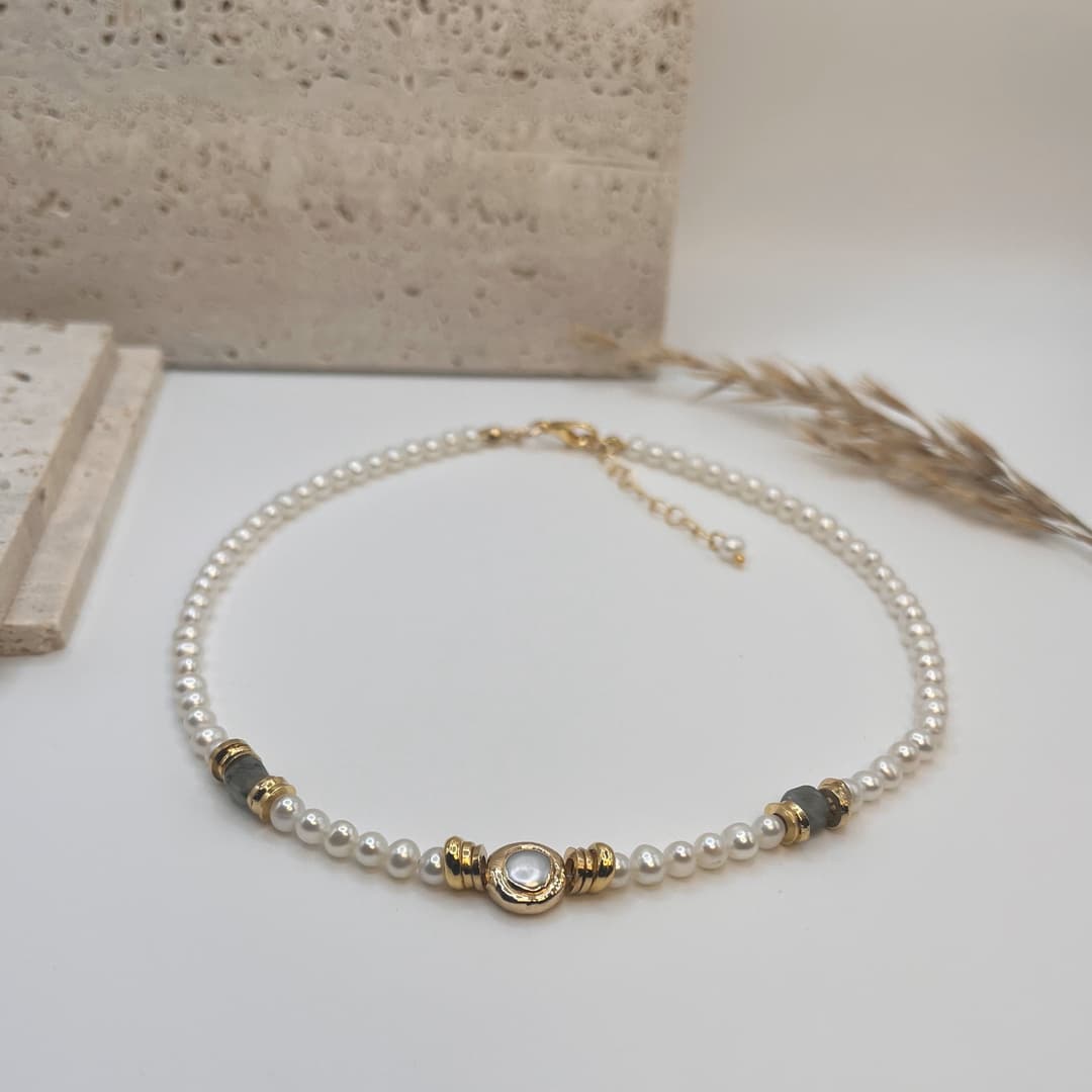 Pearl and Stone Necklace