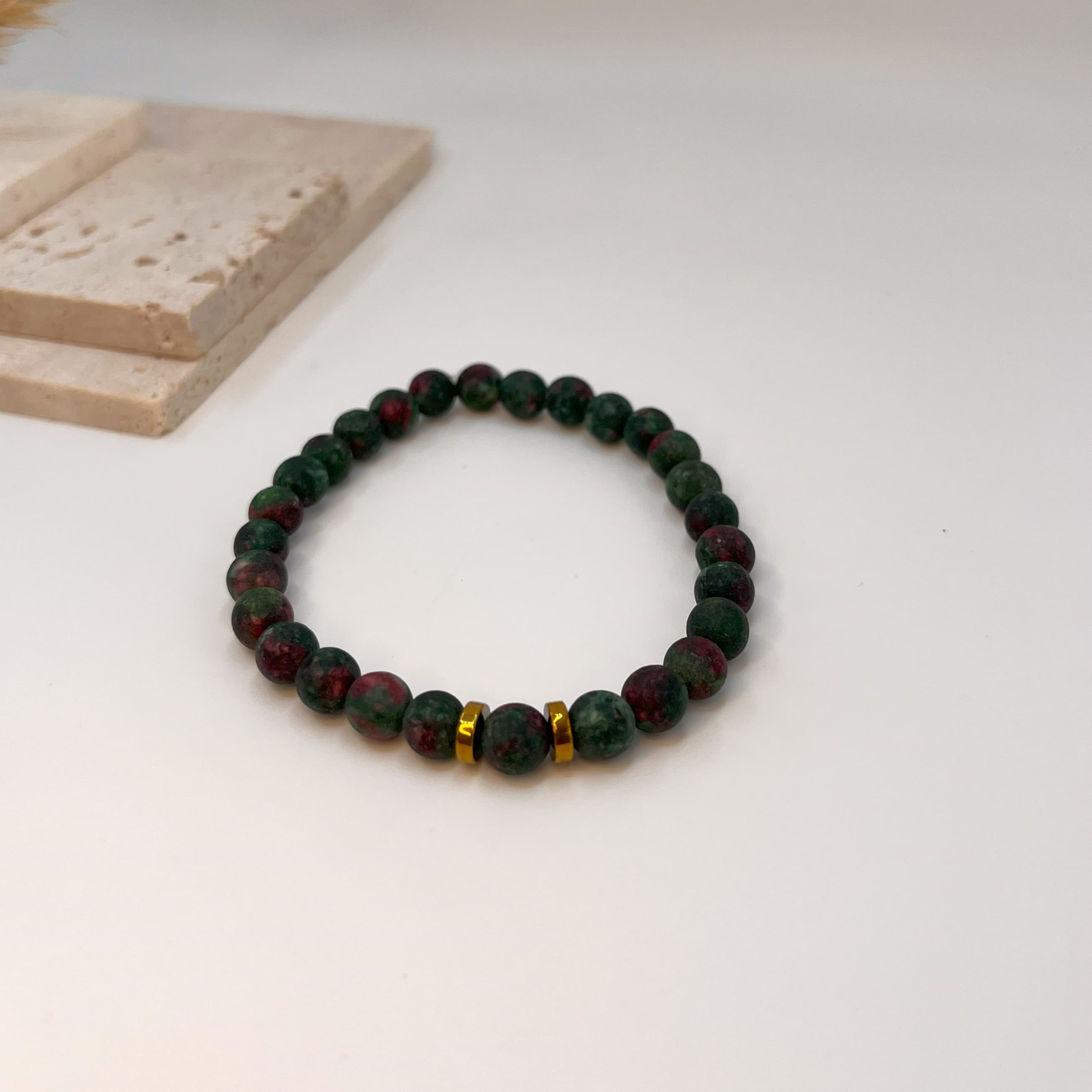 Multi Color Green Natural Stone Bracelet