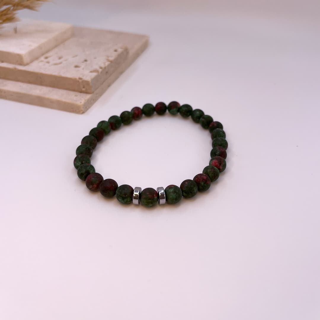 Multi Color Green Natural Stone Bracelet